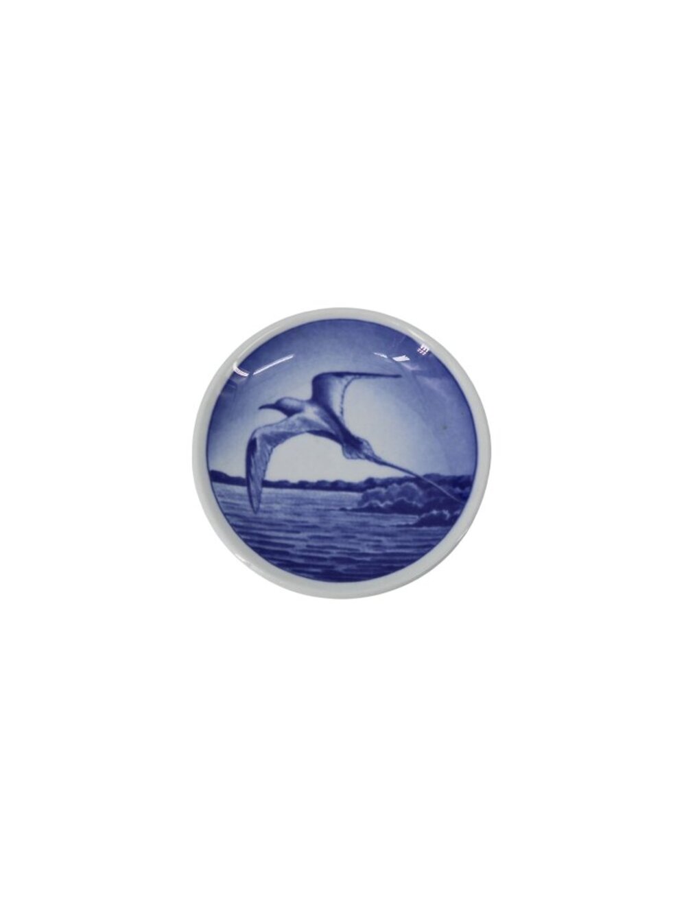 Royal Copenhagen Bermuda Longtail Cooper Fajance Blue White 94728 Butter Pat